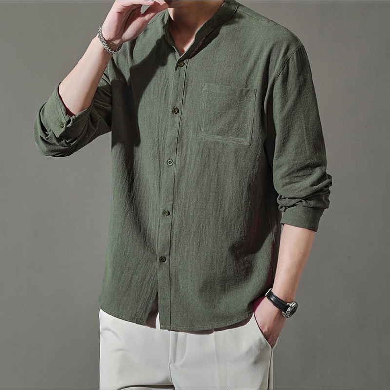 Buy Mens Linen Cotton Shirts, White Shirt-Full Sleeves