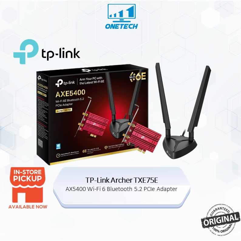 TPLink Archer TXE75E AXE5400 WiFi 6E Bluetooth 5.2 PCIe Adapter