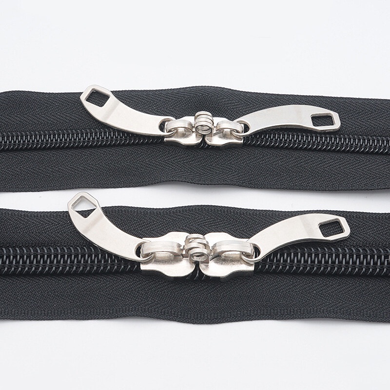 5 # 8 # 10 # Silver Zipper Sliders Pulls Lock Hole A Pair Of Left And ...