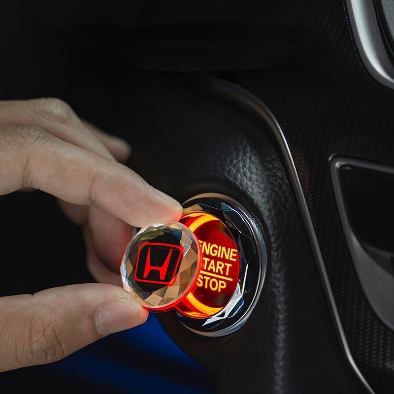 car logo start button sticker car start decoration sticker crystal ...