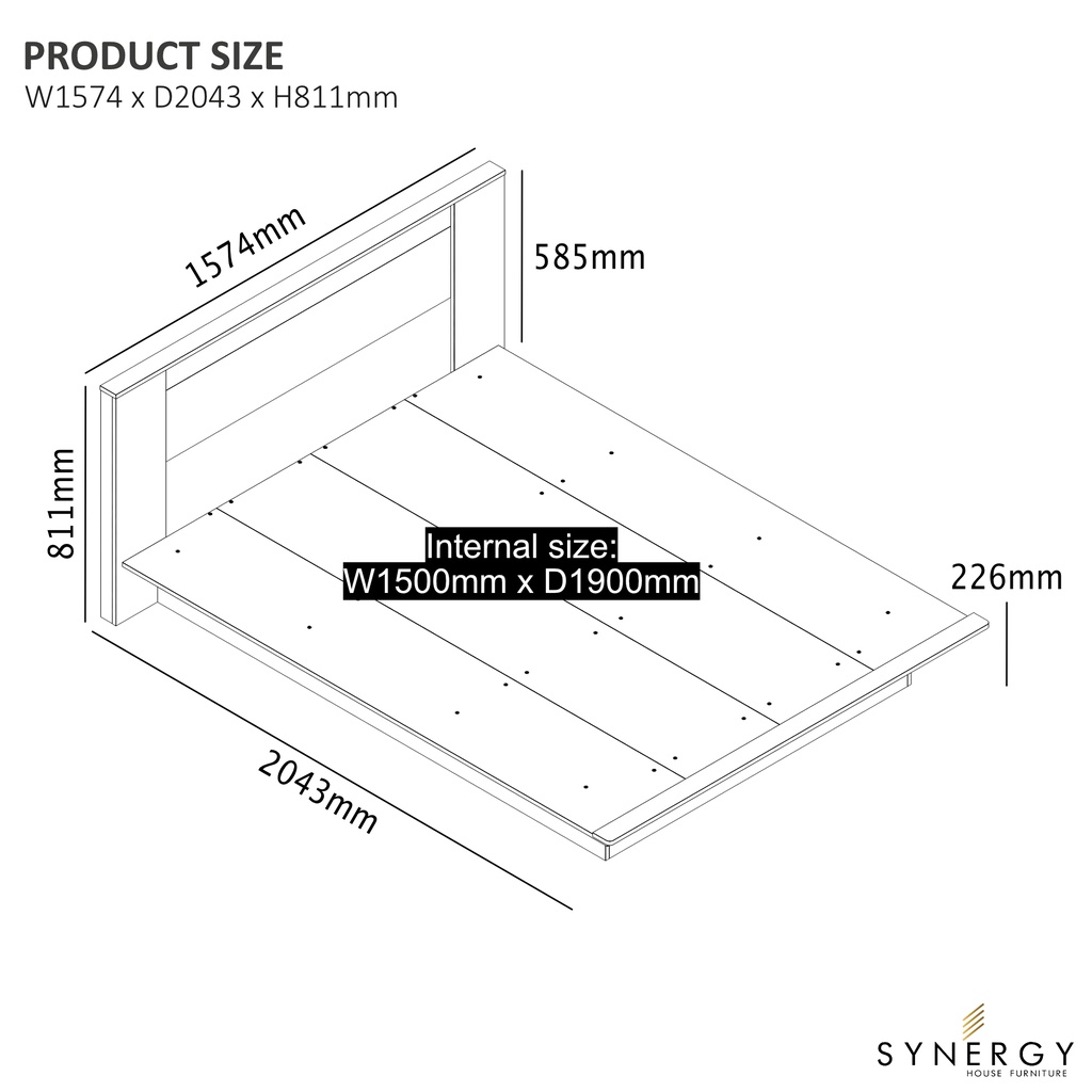 Aurora Collection Queen Bed Frame Platform Bed Japanese Zen Queen Bed