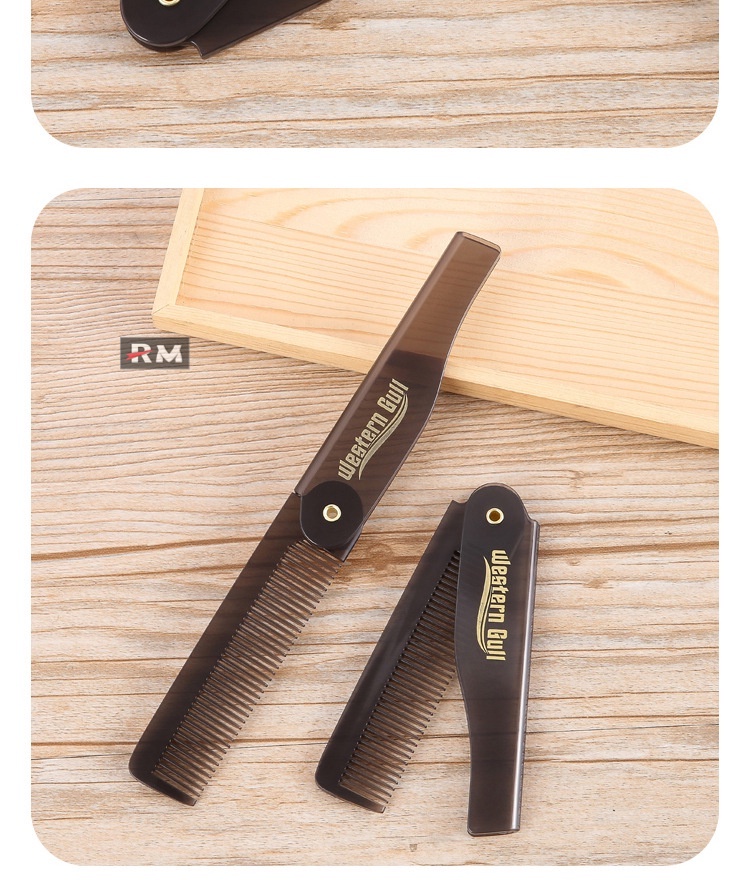 [Foldable Travel Comb] Men's Oil Comb Portable Foldable Pocket Back ...