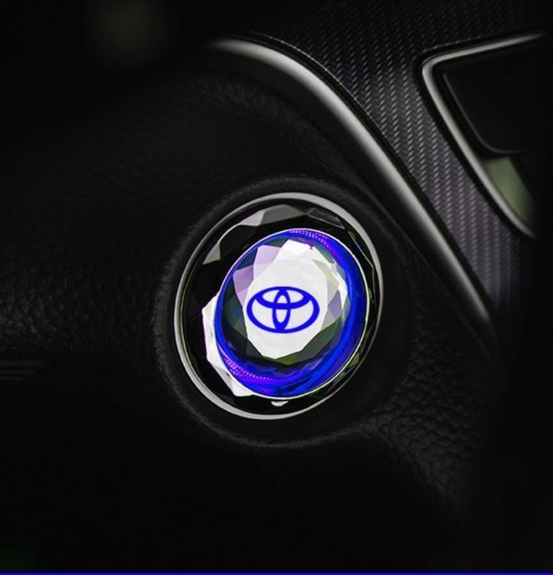 car logo start button sticker car start decoration sticker crystal ...