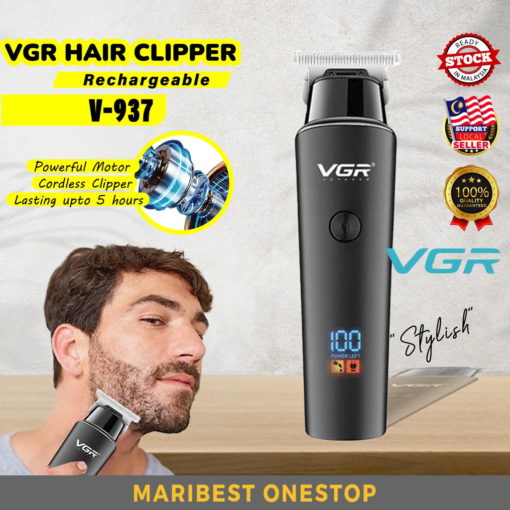 VGR V937 Hair Clipper Rechargeable Cordless Electric Wireless Facial