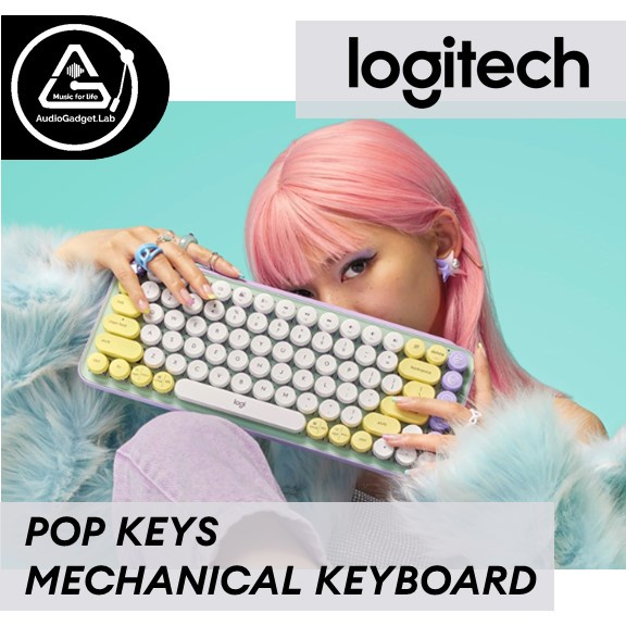 Logitech POP KEYS Wireless Bluetooth Mechanical Keyboard with ...