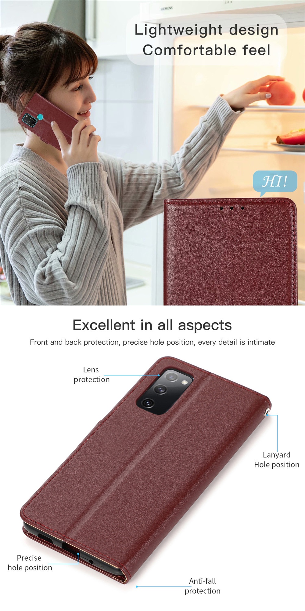 QLTYPRI Custodia per Huawei P30, Premium PU Pelle Cover