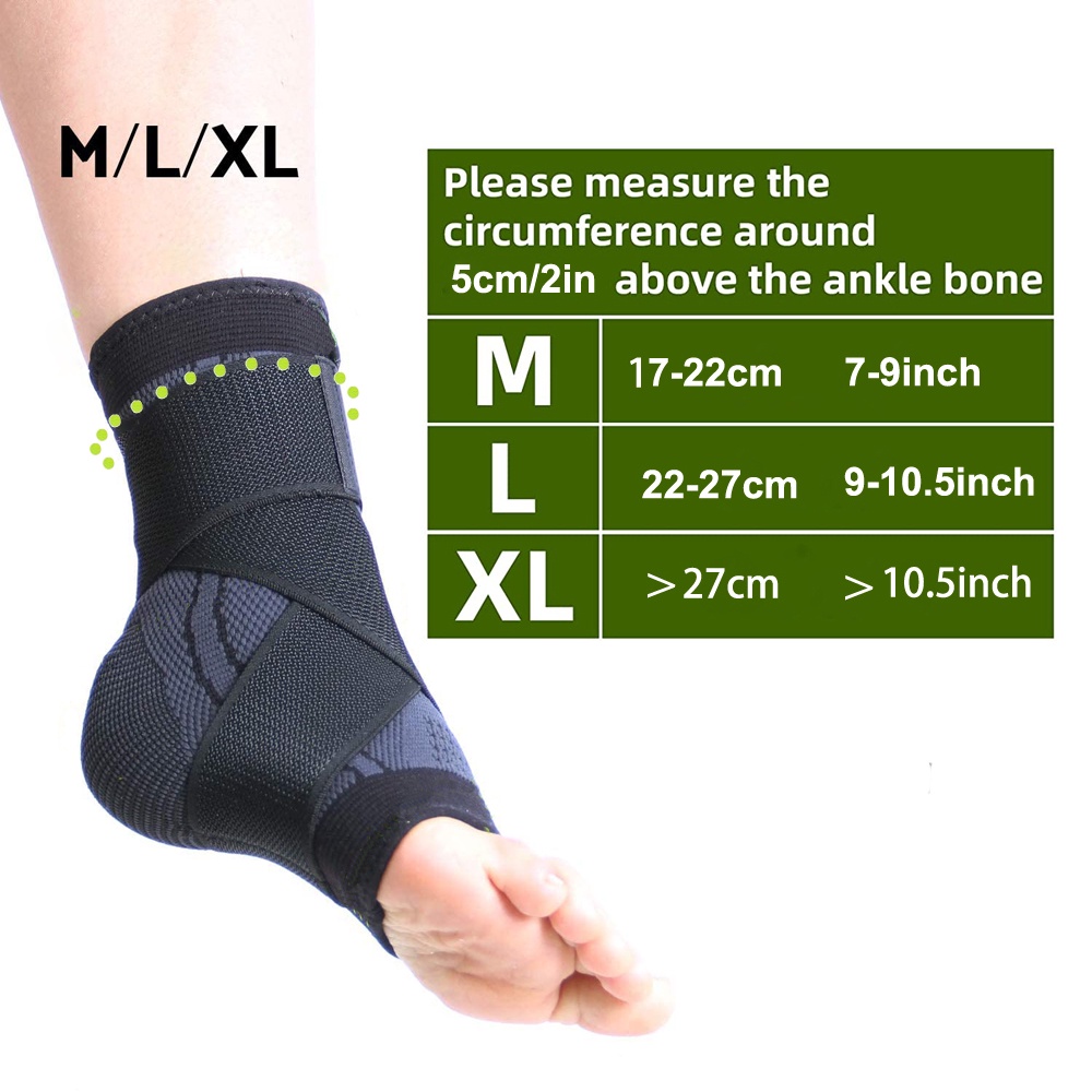 Adjustable Ankle Support Brace For Sports & Recovery | Breathable Compression Sleeve For Running, Basketball, Arthritis