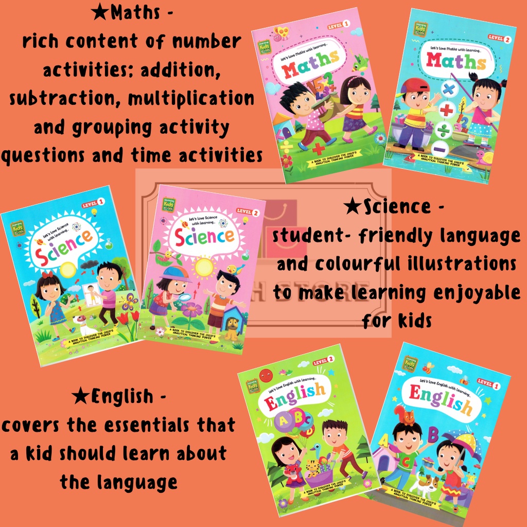 Learning Kids Series Let's Love English Science & Maths Discover Child ...