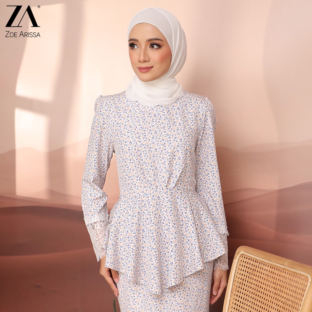 Zoe Arissa Baju Kurung Raya 2023 Peplum Premium Lace Moden Kurung