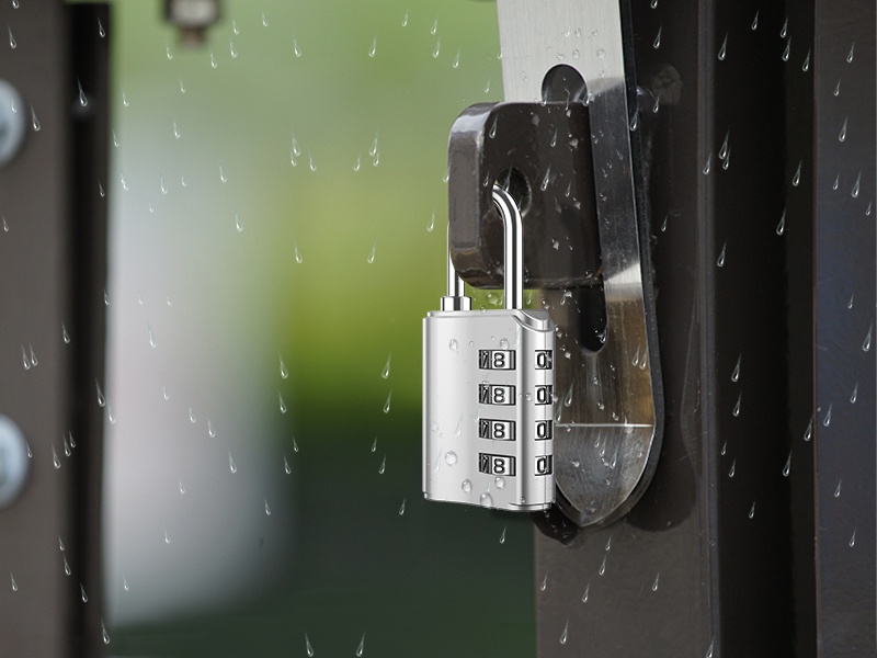 ORIA 4-Digit Combination Padlock Weatherproof Code Locks with Keys for ...
