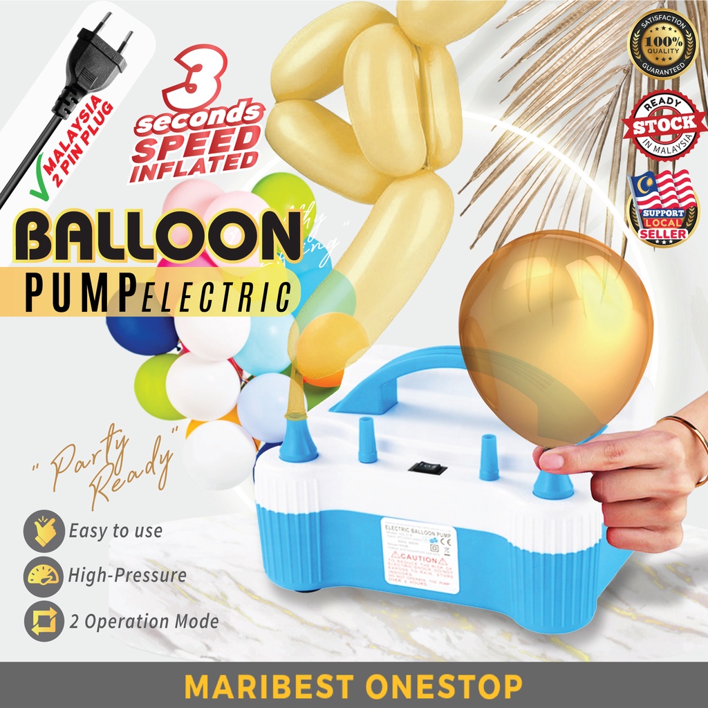 Balloon Pump Electric Birthday Party Baloon Blower Inflator Air Pump ...