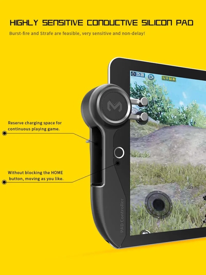 MEMO Tablet Mobile Game Controller 6 Finger L1 R1 Shooter Trigger ...