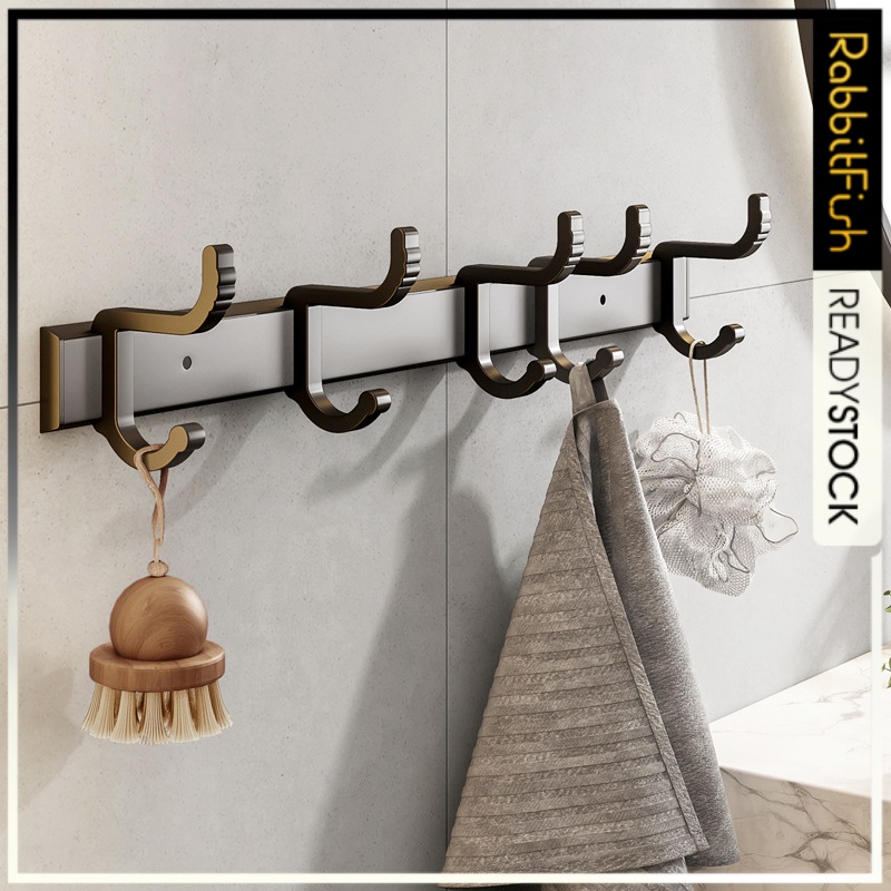 RabbitFish Bathroom Kitchen Clothes Hooks Single Robe Hook Shower ...