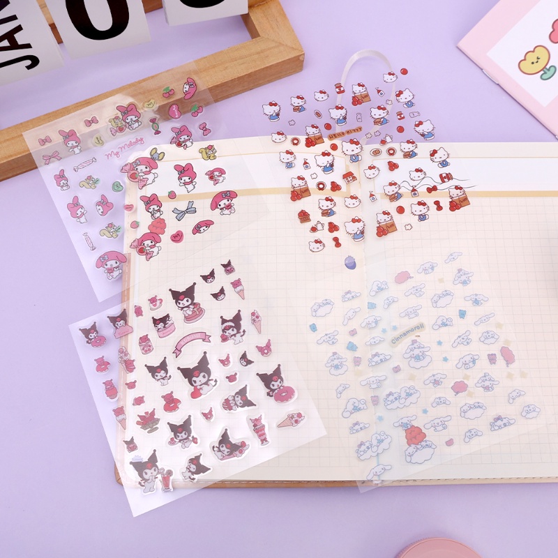 Transparent PVC Waterproof Hand Ledger Sticker / Cartoon Stickers For ...