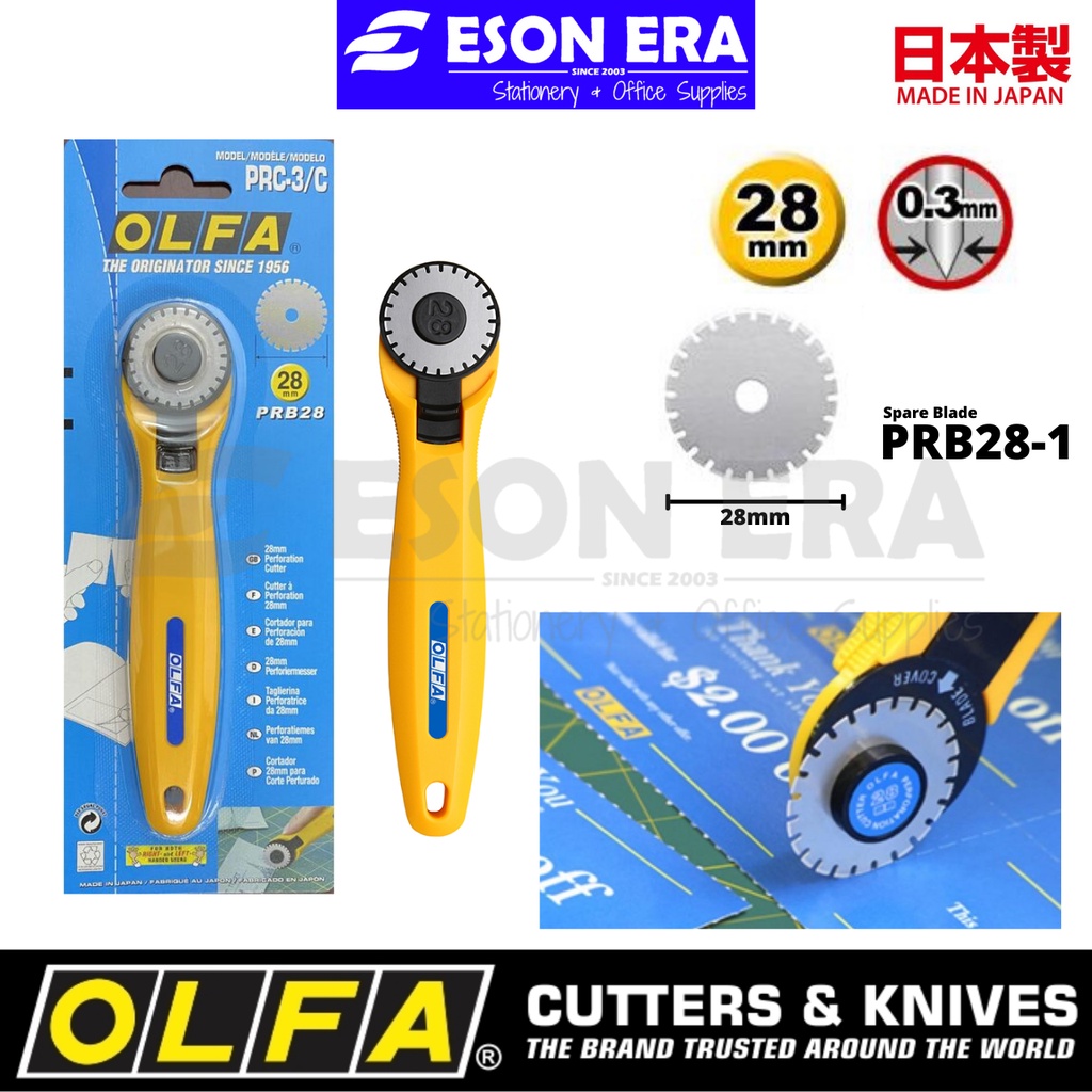 Olfa PRC-3/C 28mm Perforation Cutter Made in Japan Knife Round Pisau ...