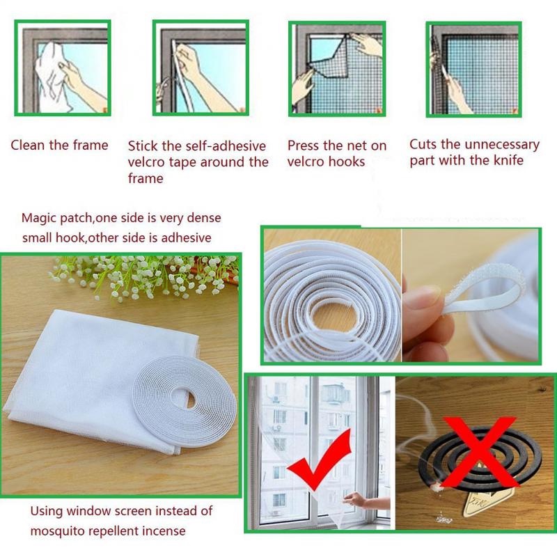 Anti Mosquito Window Net Self Adhesive Anti Fly Bug Insect-proof Mesh ...