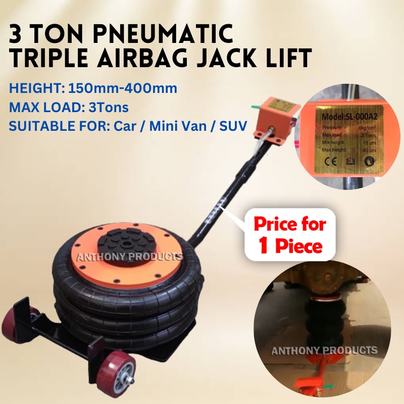 3 Ton Portable Pneumatic Air Bag Airbag Bellow Car Jack Lifting (15
