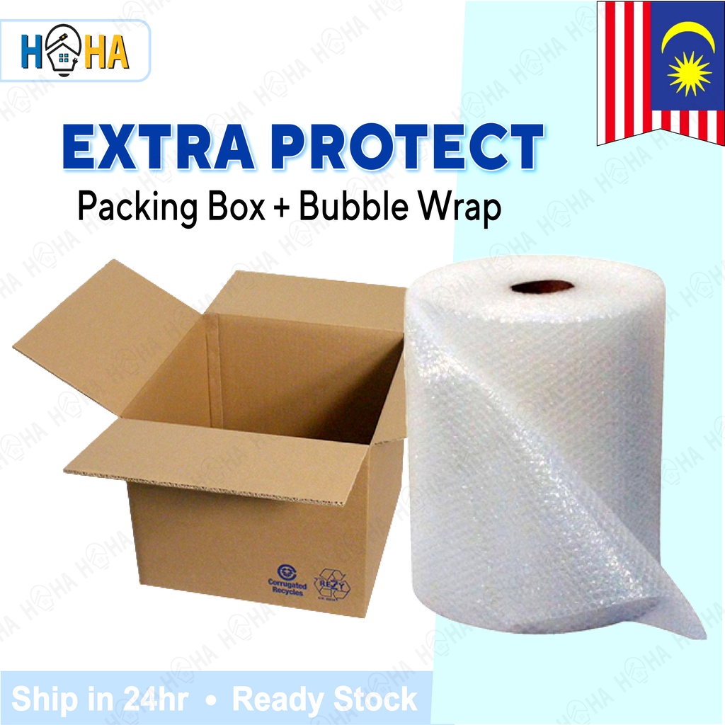 Box Packing & Bubble Wrap for Extra Protection (Hoha Store) | Shopee ...