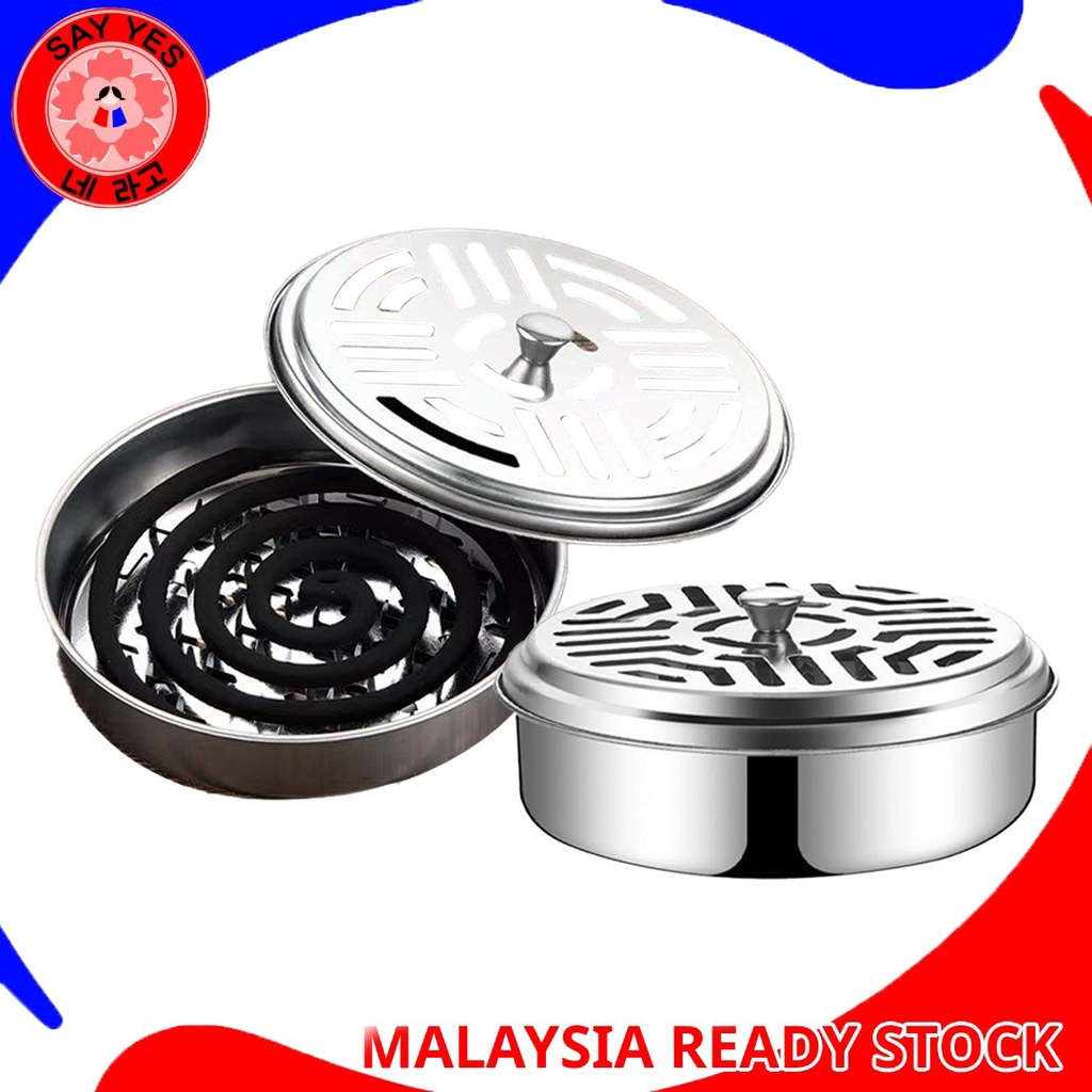SayYes Bekas Gegelung Mosquito Coil Holder Metal Container Repellent ...