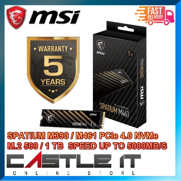 MSI SPATIUM M371 1TB SSD NVMe M.2 Gen3x4