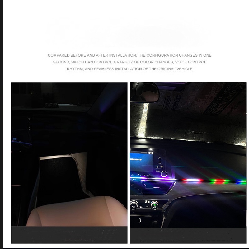 Universal Car Ambient Lights LED Interior RGB Symphony Atmosphere Lamp ...