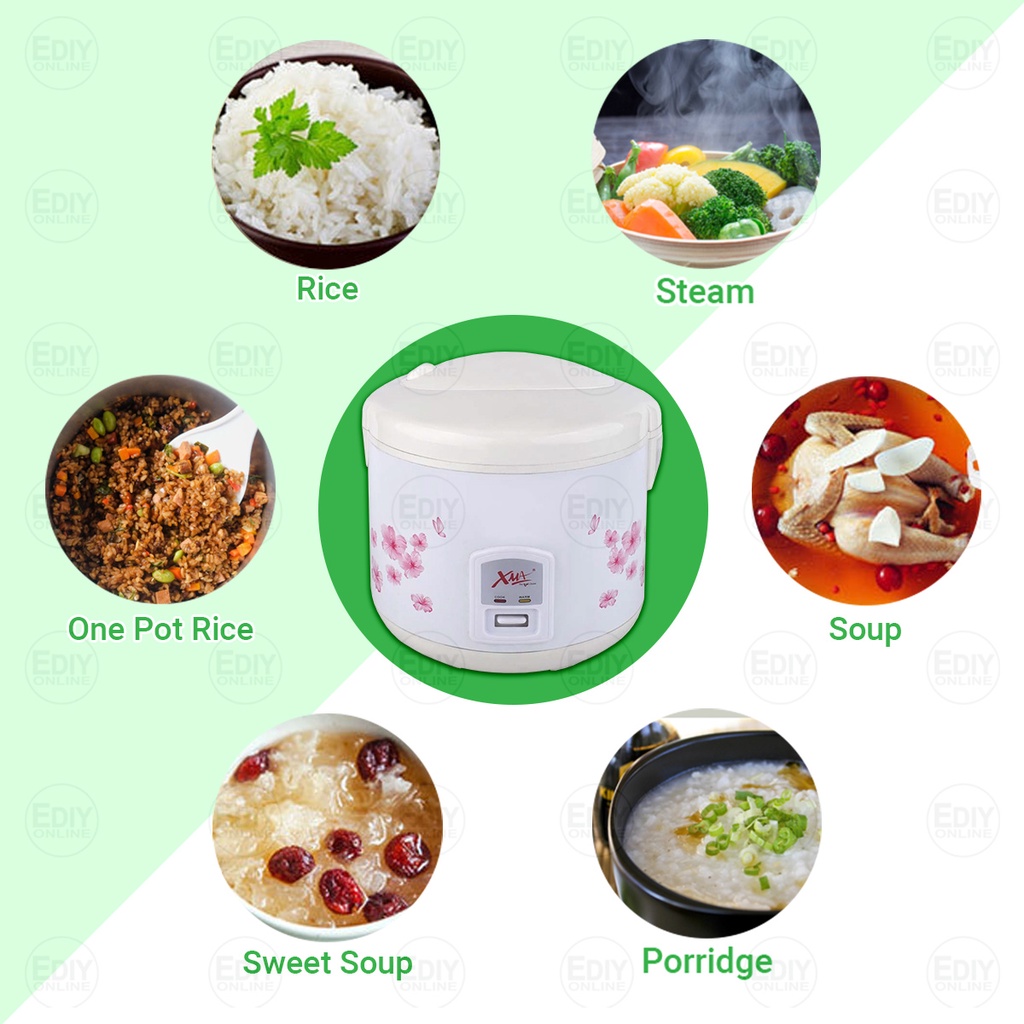 【SIRIM 3 PIN】 XMA XMA-18JR ELECTRIC JAR RICE COOKER NON-STICK WITH ...