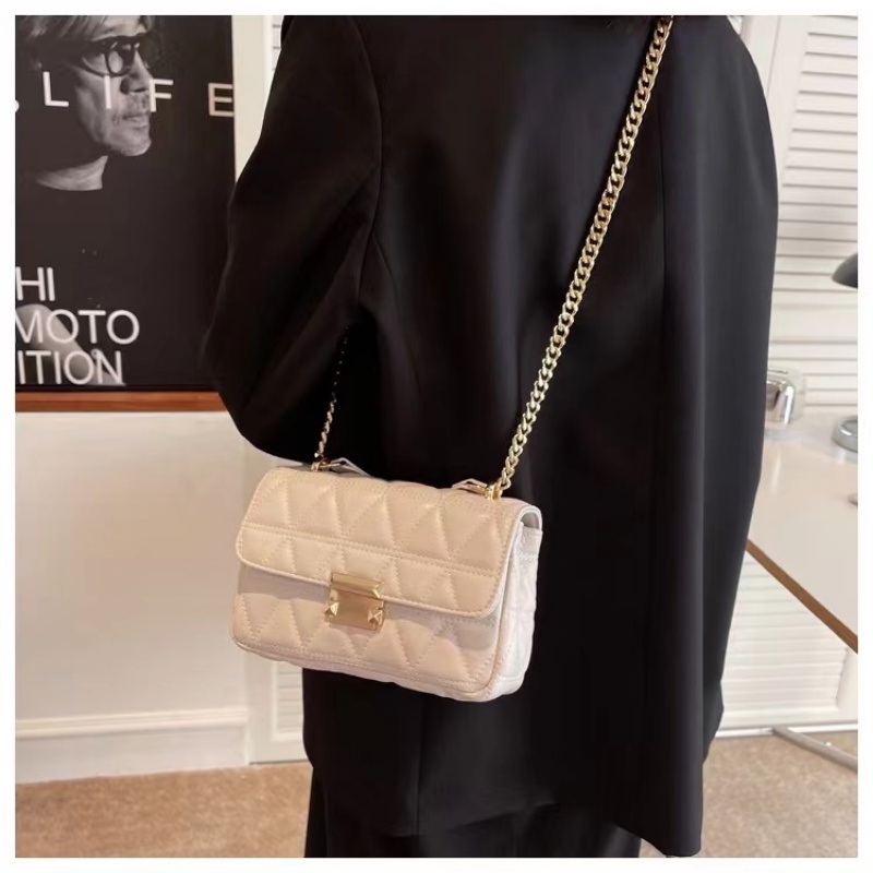 Women's Square Chain Handheld Bag - PU Leather Crossbody Bag For Students, Girls, Daily Use