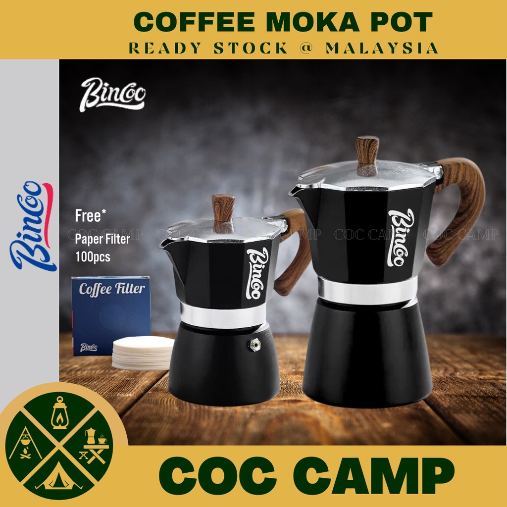 Bincoo Coffee Premium Moka Pot Espresso Coffee Maker Barista Italian