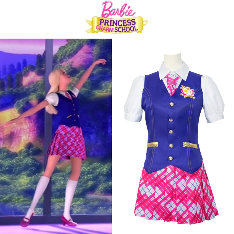 Stunning Charm Barbie Princess School Cosplay Uniform Dress Shopee Malaysia