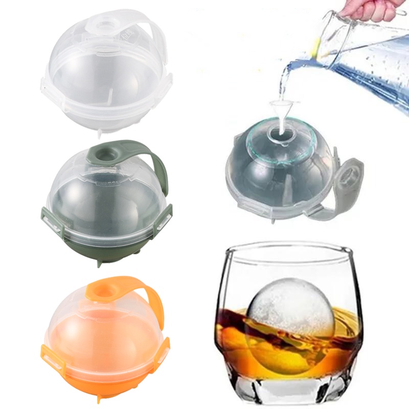 Whiskey Round Ice Hockey Mold Maker Ice Box Large Spherical Frozen Ice ...