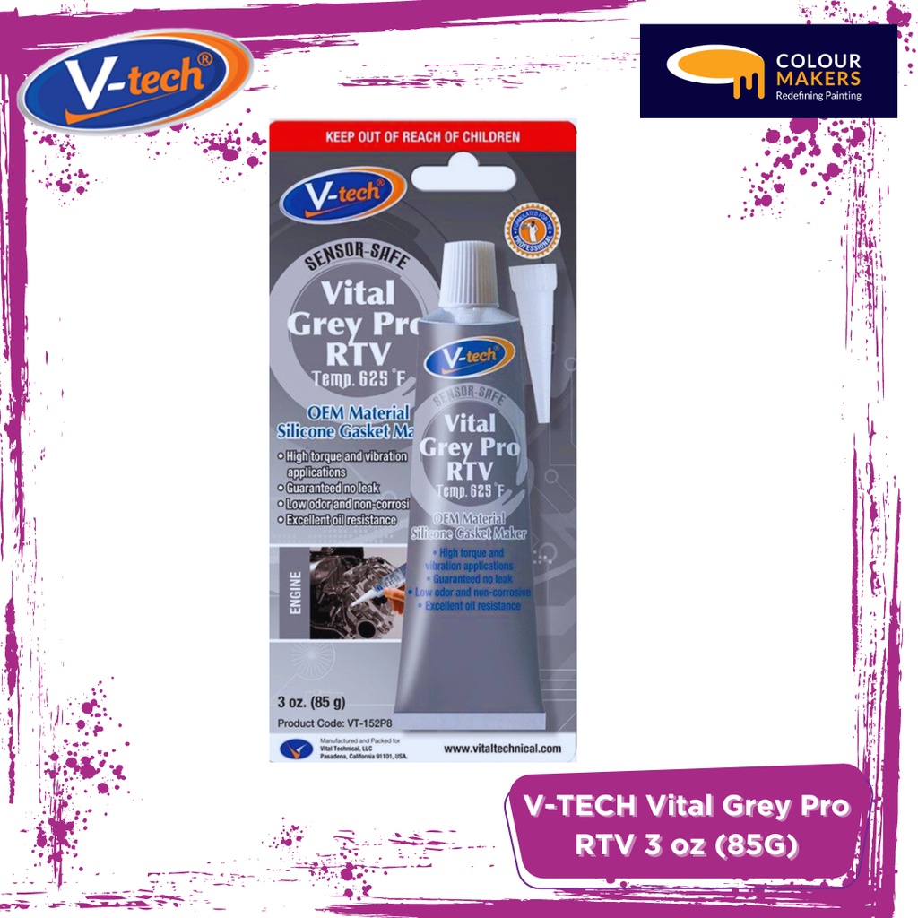V-TECH VT-152P85 Vital Grey Pro RTV 3 oz (85G) | Shopee Malaysia