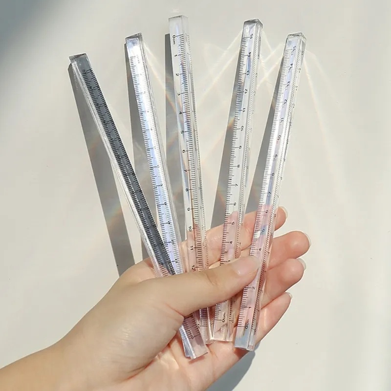 15/18/20cm Transparent And Minimalist Wind Ruler Student Drawing ...