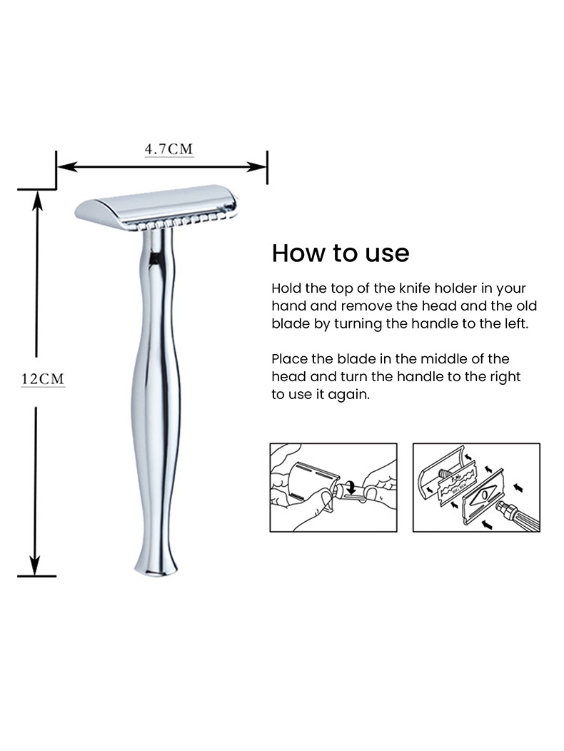 Old-fashioned Double-sided Razor Adjustable Safety Razor Double Edge ...