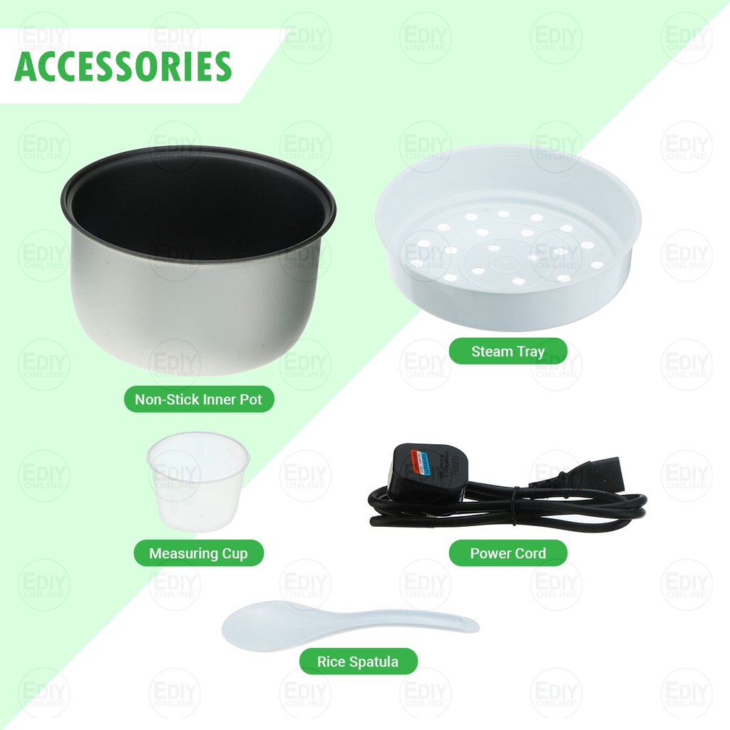 【SIRIM 3 PIN】 XMA XMA-18JR ELECTRIC JAR RICE COOKER NON-STICK WITH ...