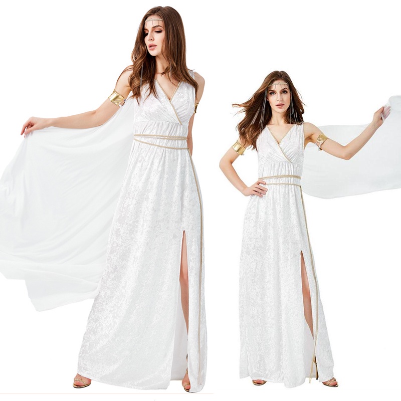 Sexy Greek Goddess Cosplay Costume White Dress For Adult Women ...