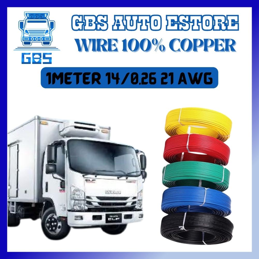 GBS ESTORE PURE COPPER CABLE 14/0.26MM PURE COPPER AUTO WIRE CAR LORI