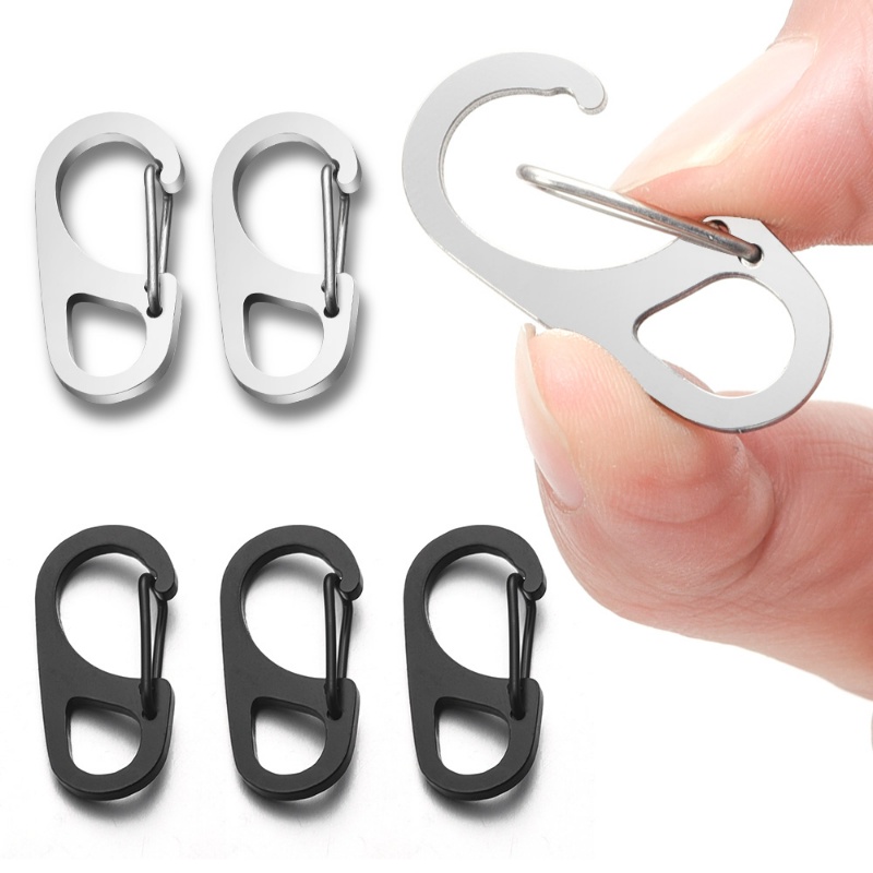 [ Featured ] Stainless Steel Key Buckle Hooks Mini Key Ring Belt Clip ...