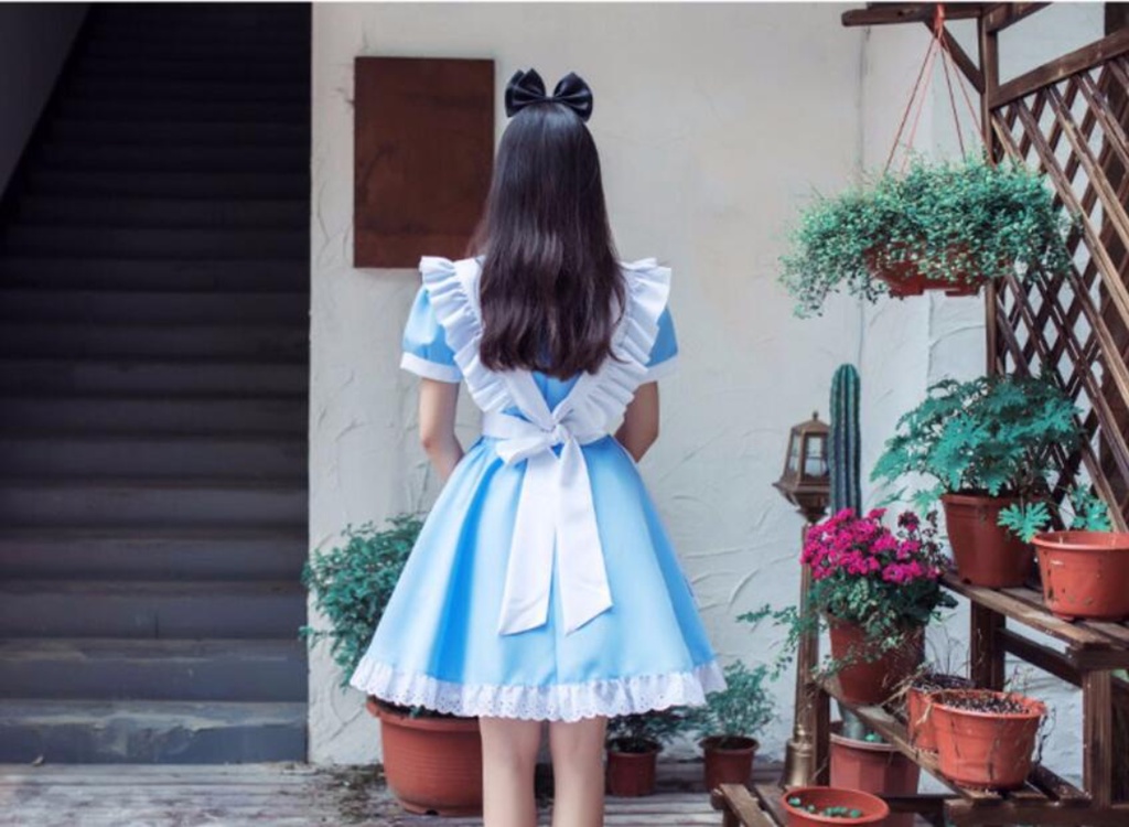 Alice In Wonderland Cosplay Costumes Lolita Dress Maid Apron Fantasia ...
