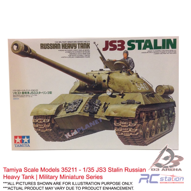 Tamiya Scale Models #35211 - 1/35 JS3 Stalin Russian Heavy Tank ...