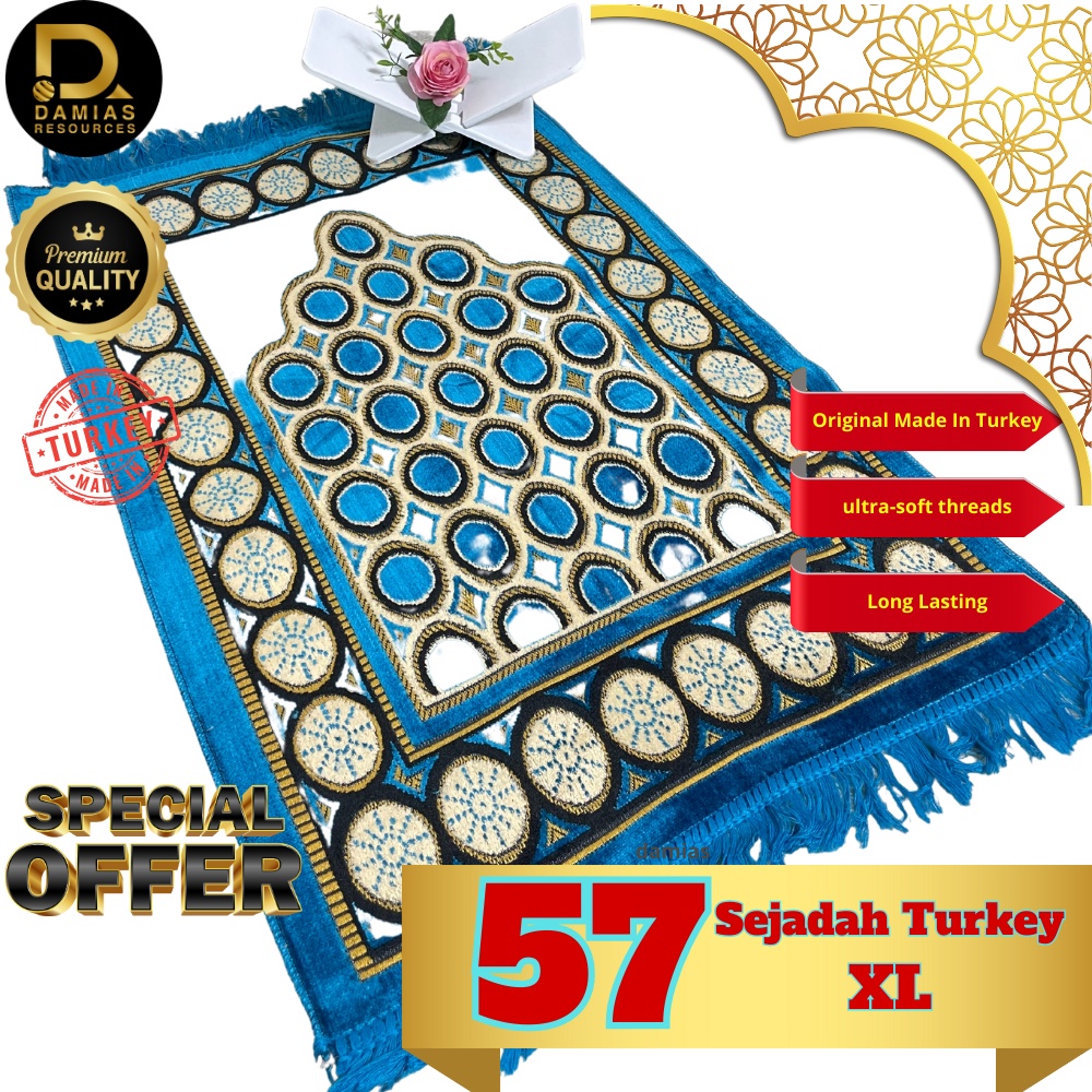 Sejadah Turki Turkey Prayer Mat sulam 115 cm x 70 cm +/[ XL ] hantaran