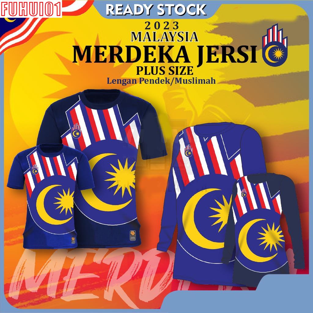 (Fuhui01) Jersey Malaysia Madani/ Jersi Merdeka Plus size/ Jersey Short ...