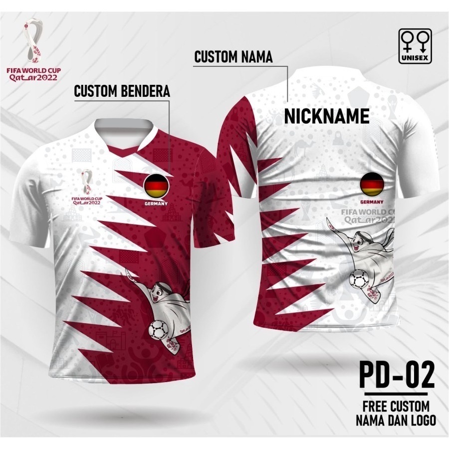 Jersey World Cup 2022 slapped a German timber ball custom flag PD 08 ...