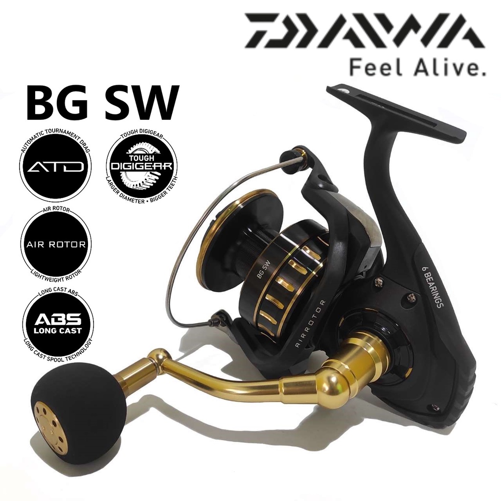 daiwa bg reel malaysia Spinning BG5000/1002MH 5000 Rod Combo, Medium Heavy 10' 15-30lb Daiwa BG RR LT -