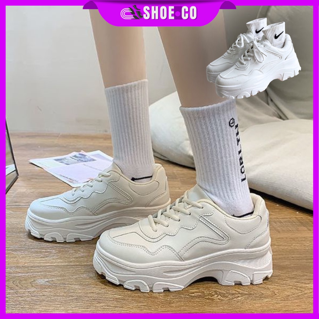 SHOE.CO White sports shoes women's ulzzang Korean Ins Style Daddy Women ...