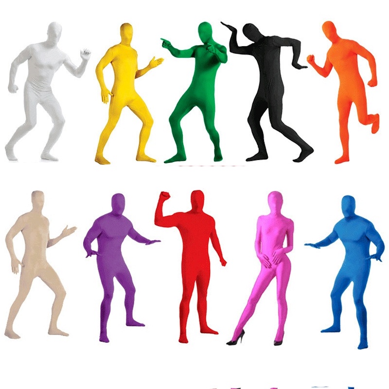 Adult Invisibility Cloak Lycra Full Body Zentai Suit Second Skin Tight ...