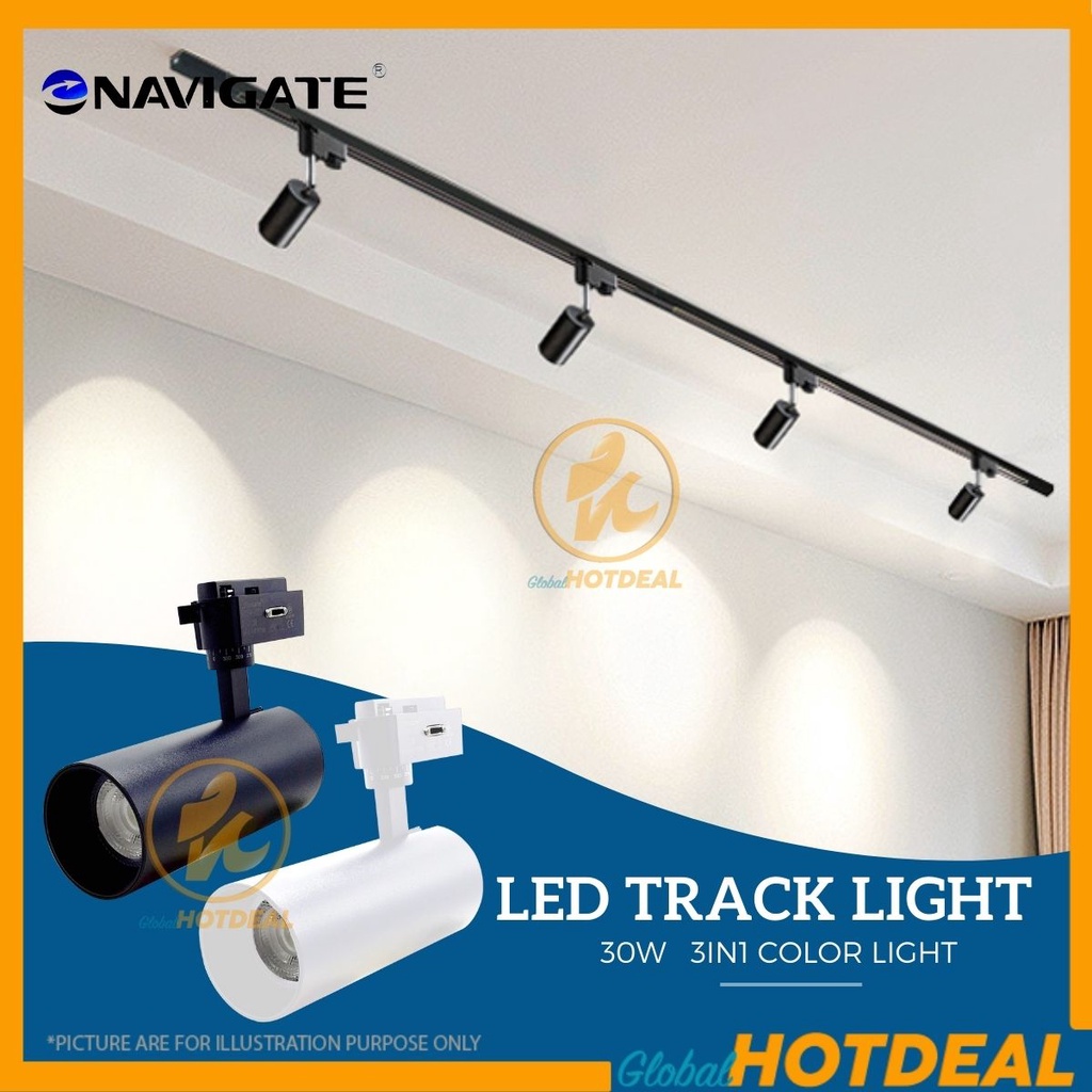 [3 TONED] NAVIGATE 30W LED Track Light Spotlight Lamp Ceiling Light ...