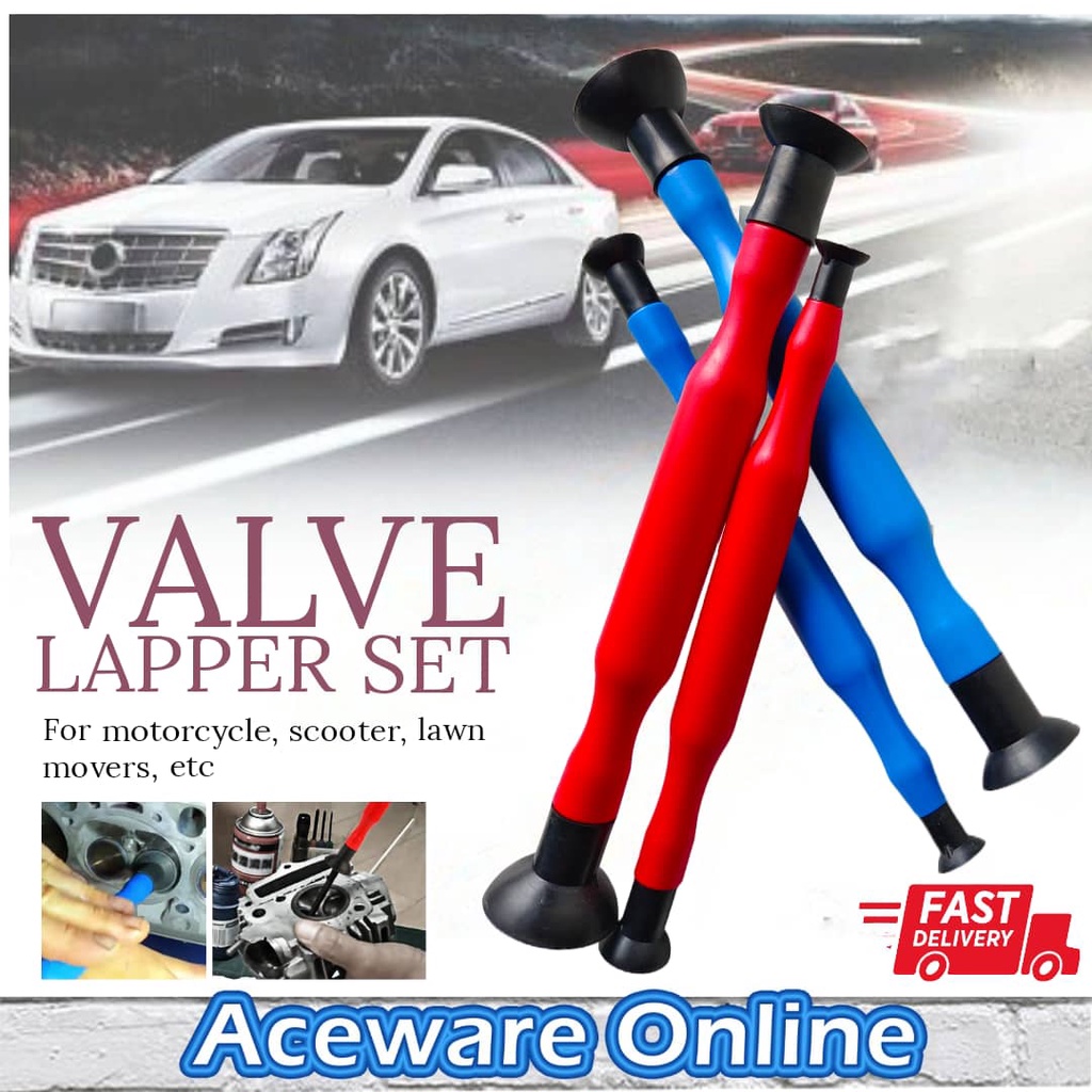 2PCS Double Ended Valve Lapping Stick Valve Grinding with Suction Cup