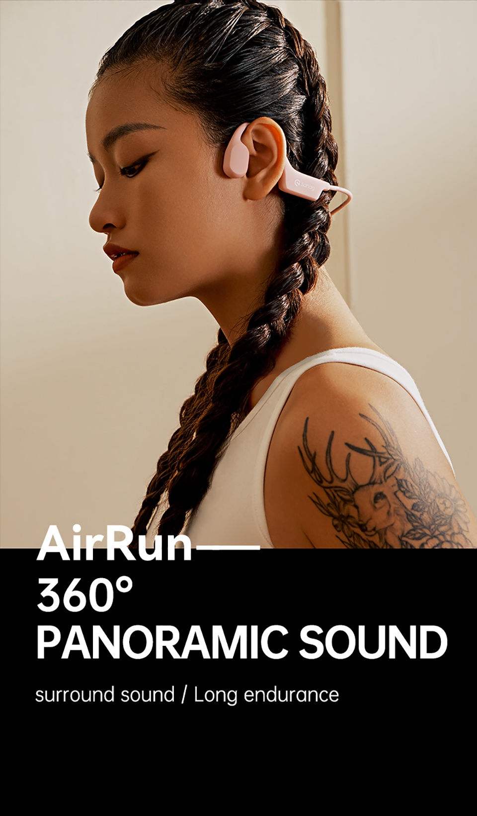 Sanag A30S AirRun Wireless Bluetooth 5.3 Earphone Open Ear Air ...