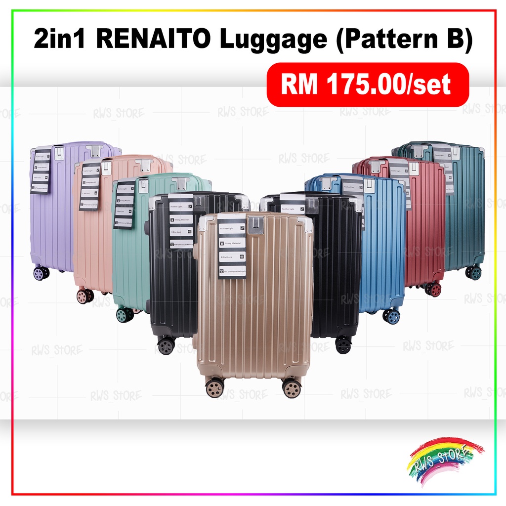 2in1 RENAITO Luggage (Pattern B) / Bagasi RENAITO 2in1 (Corak B