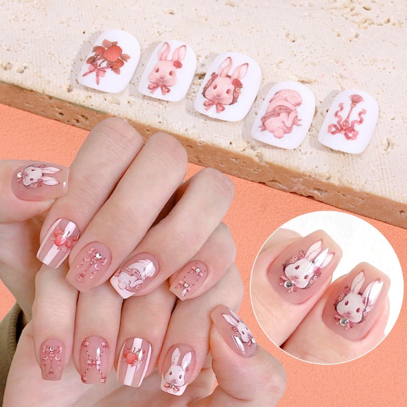 [ Featured ] Heart Shaped Nail Sticker / Love Letter Self-Adhesive ...